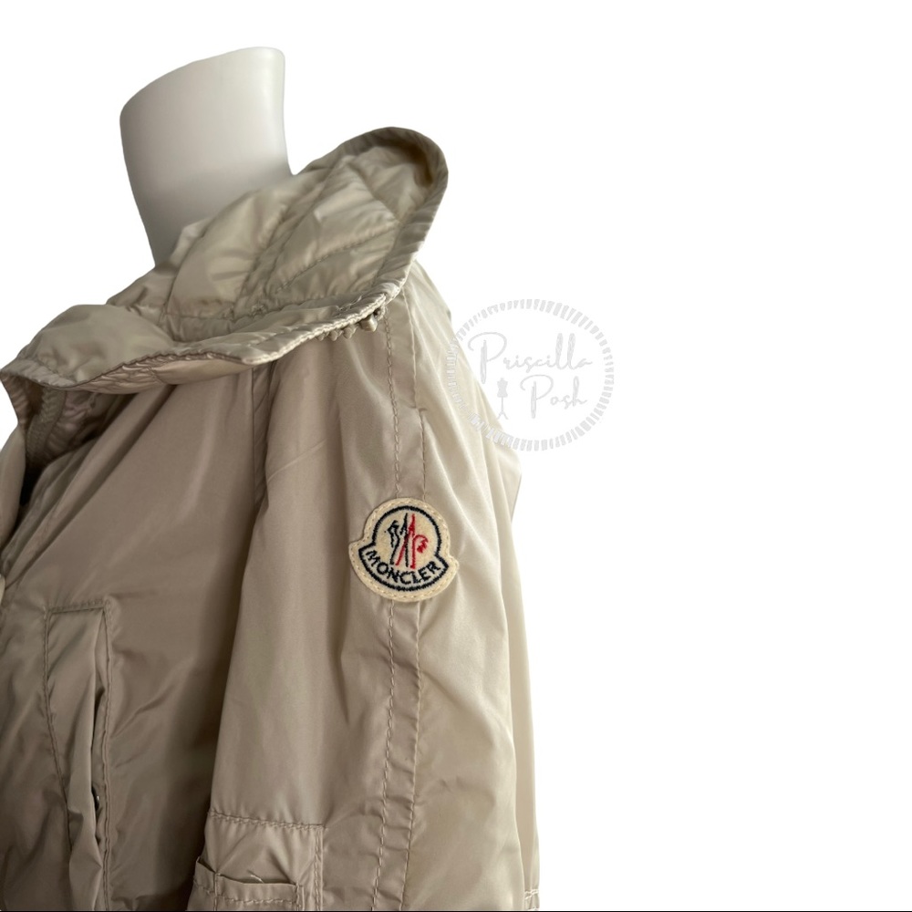 Moncler Women's Grey Sora Parka Long Jacket Parka Peplum - Picture 9 of 16